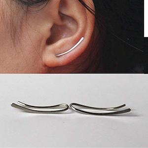 Earrings: Sterling Silver Ear Climber Earrings (Medium Size)