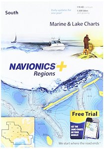 Fish Finders: Navionics Plus South Marine and Lake Charts (SD/MSD)