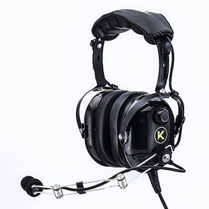Aviation Headsets Intercoms: KORE Aviation P1 Headset for Pilots | 24dB Passive Noise Reduction, Noise-Cancelling Mic, Acoustic Foam Ear Cups, AUX Audio Input (for MP3) & 2x GA Plugs