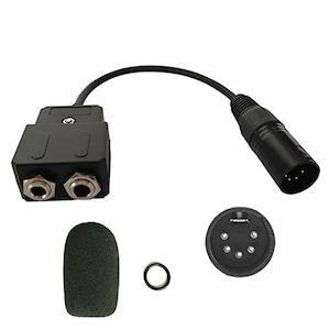 Aviation Headsets Intercoms: UFQ GA-AB Aviation Headset Dual Plugs to Airbus XLR 5 Pin Male Adapter with Super High-Density Sponge & O-Ring (Free)