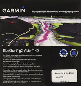 Aviation Gps: Garmin BlueChart g2 Vision Vancouver/San Diego Saltwater Map (microSD Card)