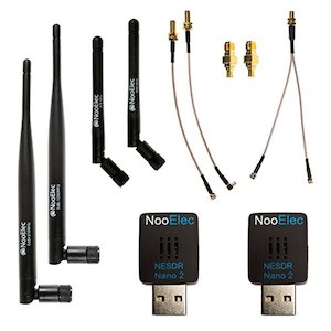 Aviation Gps: Nooelec NESDR Nano 2 Dual-Band ADS-B Bundle (978MHz UAT & 1090MHz 1090ES) for Stratux, Avare, Foreflight, FlightAware & Other Software. Includes 2 SDRs, 4 Antennas & 5 Adapters.