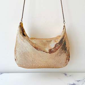Accessories: Vintage Gold Glomesh Bag