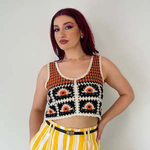 Tops: Crochet Crop Top (L-XL)