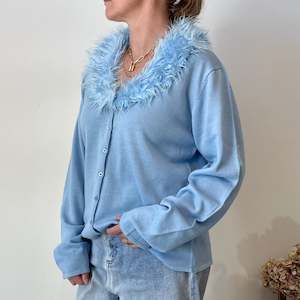 Sale 50 Off Selected Items: Faux Fur Collared Cardigan (2XL)