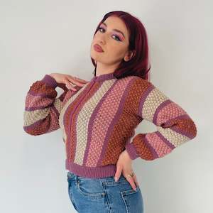 Knitwear: Vintage Zip Up Knit (S)