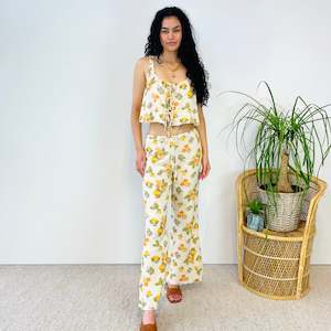 Citrus Patterned Two Piece Set (S-M)