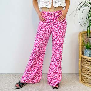Bottoms: Afends Flared Floral Pants (S-M)