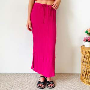 Bottoms: Vintage Fuchsia Maxi Skirt (M)