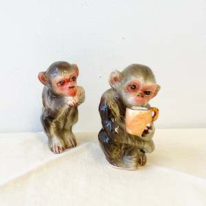 Vintage Monkey Salt and Pepper Shakers