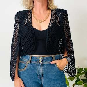 Tops: Embroidered Layered Cape (L)