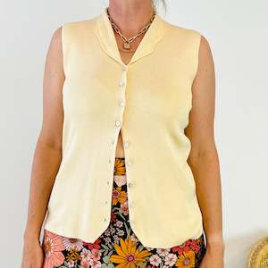 Tops: Button Up Knit Vest (L)