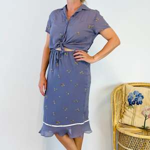 Vintage Silk Two Piece Set (L)