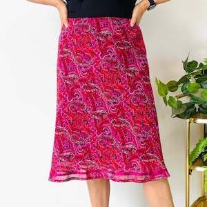 Bottoms: Paisley Midi Skirt (L)