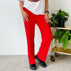 Bottoms: Textured Red Pants (M)