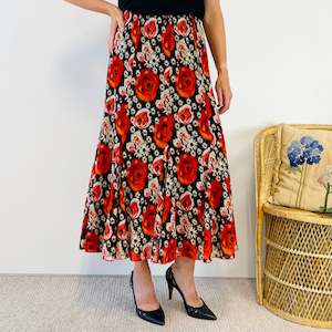 Floral Midi Skirt (XL)