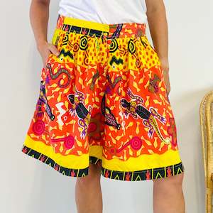 Vintage Colourful Patterned Shorts (L)