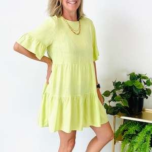 Dresses: Linen Blend Mini Dress (S-M)