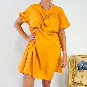 Gathered Wave Mini Dress (L)