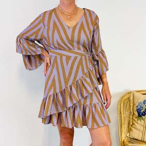 Ruffle Trim Wrap Dress (M)