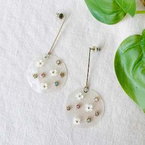 Floral Shell Earrings