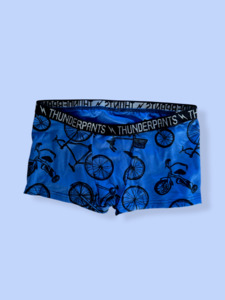Flat Front Boxer Blue Bikes