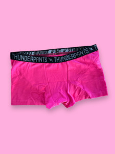 Plain: Flat Front Boxer Hot Pink