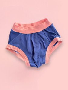 Pouch Fronted Underwear: Pouch Fronted Brief Blueberry Peach