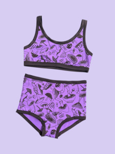 Swim High Waist Bikini Mushrooms