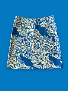 Skirts: A line Skirt Blue Zen