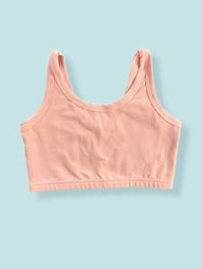 Plain: Longline Crop Peach