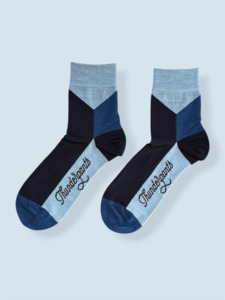Shortie Socks Blue Block