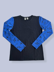 All: Shaped LS Tee Blue Rockets