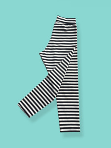All: 3/4 Tights Liquorice Stripe - limited sizes