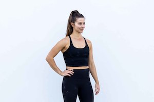 Womens: Revitalise Singlet - Black