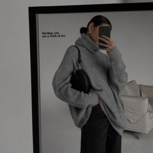 Thursday At Eight: Darling, You Are A Work Of Art Mirror Sticker - Black