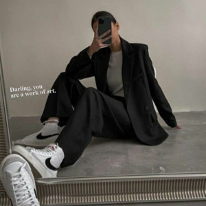 Darling, You Are A Work Of Art Mirror Sticker - White