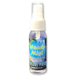 Products: Handy Mist Toilet Tissue Moistener - pocket size 30ml - Handy Mist - eco-friendly substitute for disposable wipes