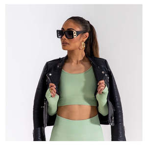 BODY ODY- Khaki Ribbed Crop Top