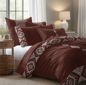 Organic Cotton Bedding Collection: Rimu Cocoa Duvet Set - Pre-order