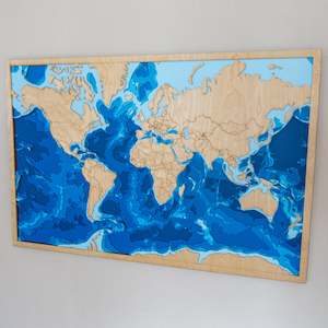 Wooden Map: World (XL)