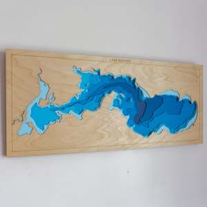 Wooden Map: Lake Rotoiti