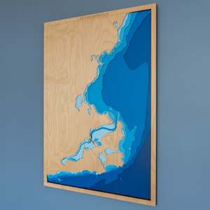 South Island Maps: Otago Harbour, New Zealand - Large