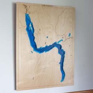 South Island Maps: Lake Wakatipu, Otago, New Zealand - Large