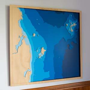 Extra Large 1: Pauanui–Tairua & Aldermen Islands Map – Handcrafted NZ Art