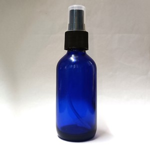 60ml: 60ml Blue Glass Bottle with Black Mist Spray