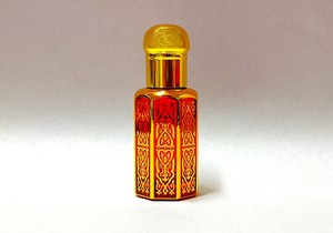 12ml: 12ml Red & Gold Glass Bottle Roll On with Gold Lid