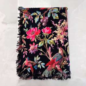 Blankets 1: Paradise Black Cotton Throw