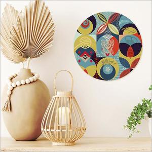 Wall Art: Canvas Circle: Pacific Fusion