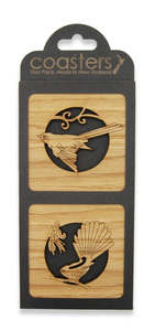 Coaster: Duo Wooden Coasters Fantail